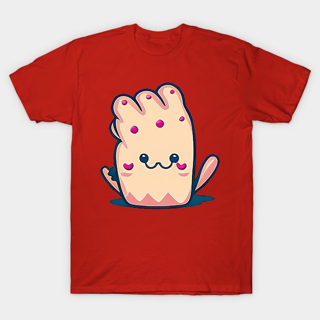 Cute foot monster in cartoon silly style, kawaii and chibi T-Shirt by AlePosters